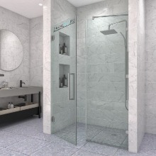 Прозрачное стекло, фурнитура хром