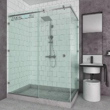 Прозрачное стекло, фурнитура хром