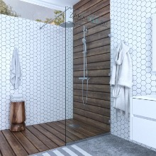 Прозрачное стекло, фурнитура хром