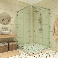 Прозрачное стекло, фурнитура хром