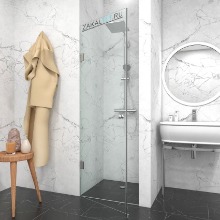 Прозрачное стекло, фурнитура хром