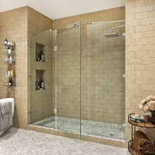 Прозрачное стекло, фурнитура хром